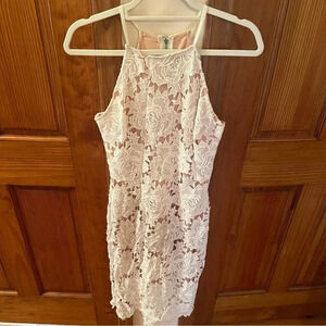 JUST ME White Floral Bodycon Dress S